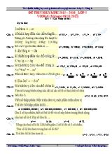 Đề thi violympic môn Toán Lớp 5 - Vòng 6 - Năm học 2015-2016